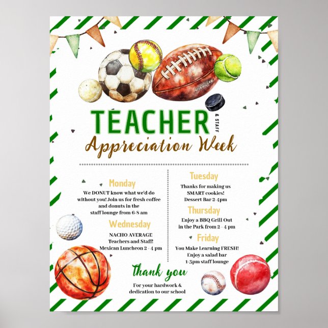 Affiche Programme de la semaine d'appréciation des profess (Devant)