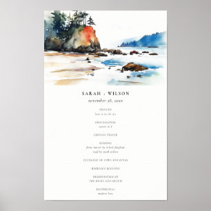 Affiche Programme de mariage à Ruby Beach Olympic National