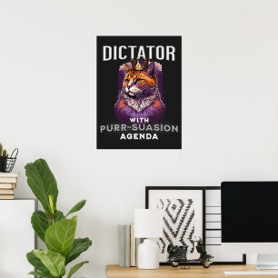Affiche Programme de persuasion Citation de chats amusante