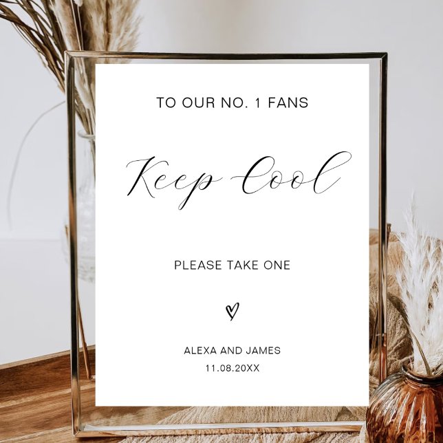 Affiche Programme de ventilateur Mariage minimaliste Nos f (Créateur téléchargé)