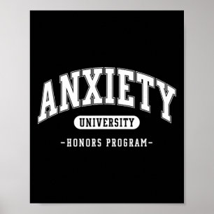 Affiche Programme d'honneurs d'anxiété universitaire Drôle