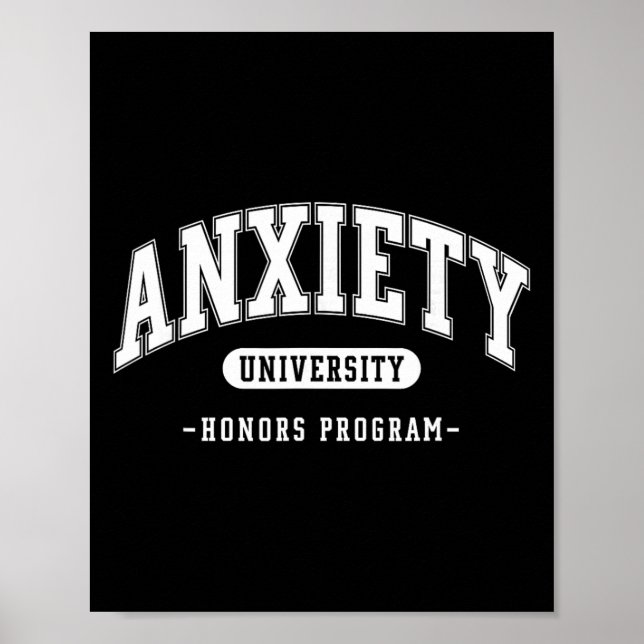 Affiche Programme d'honneurs d'anxiété universitaire Drôle (Devant)