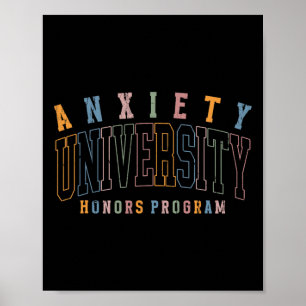 Affiche Programme d'honneurs de l'anxiété à l'université,