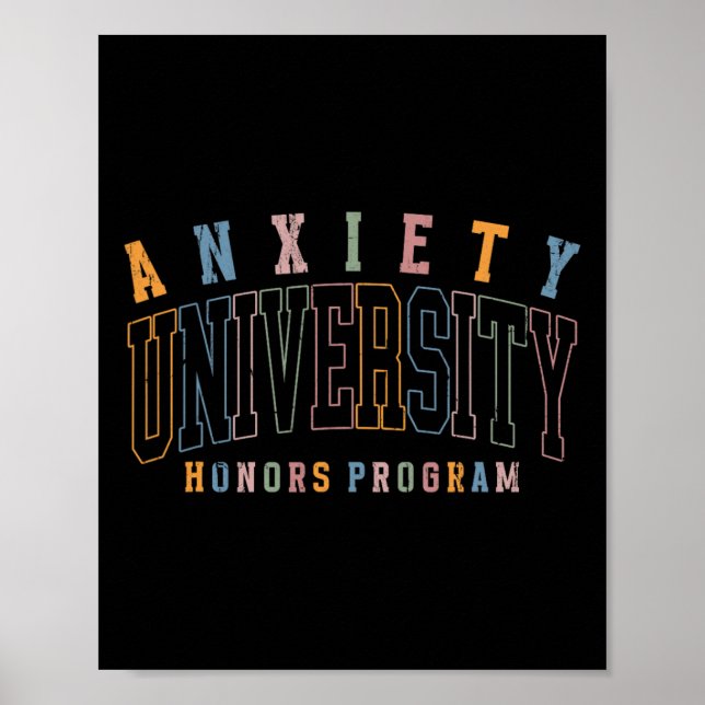 Affiche Programme d'honneurs de l'anxiété à l'université,  (Devant)