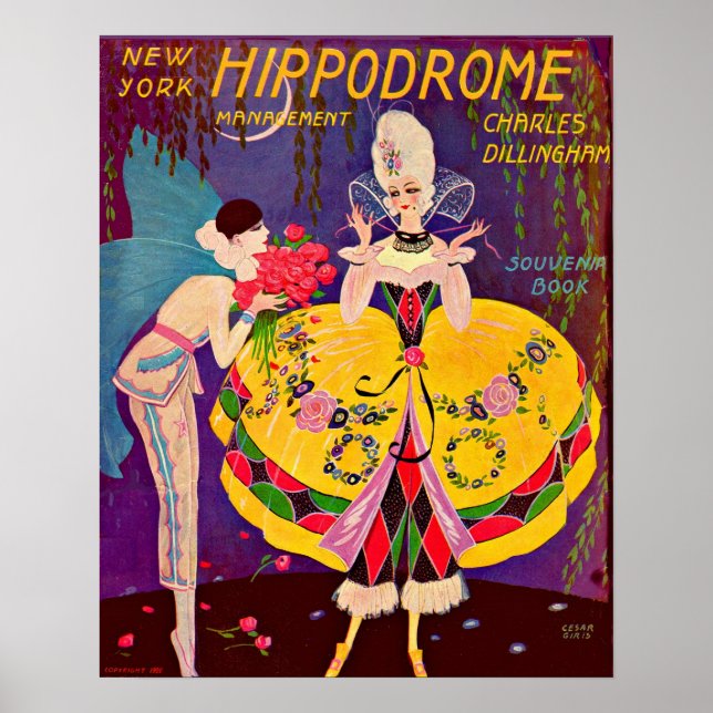 Affiche Programme Hippodrome de New York des années 1920 (Devant)