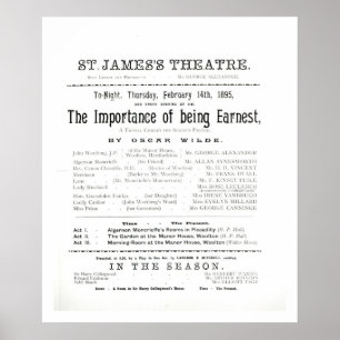 Affiche Programme pour une représentation d'importance de