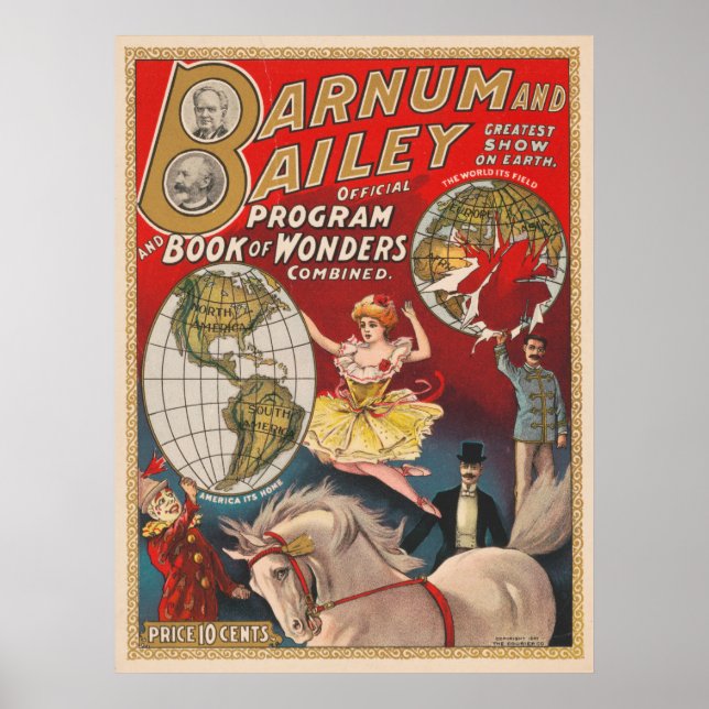 Affiche Programme vintage Barnum Et Bailey (Devant)