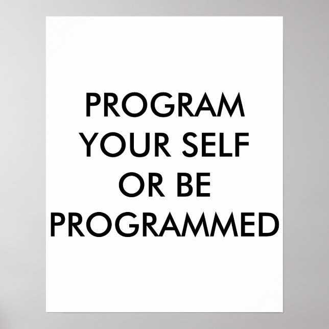 AFFICHE PROGRAMMER VOTRE SOI (Devant)