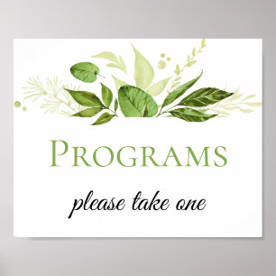 Affiche Programmes de mariage de Wildwoods Botanicals
