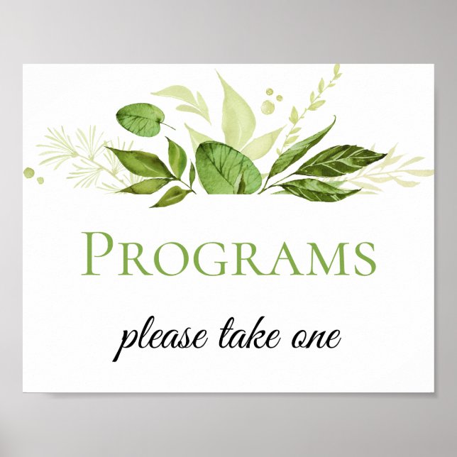 Affiche Programmes de mariage de Wildwoods Botanicals (Devant)