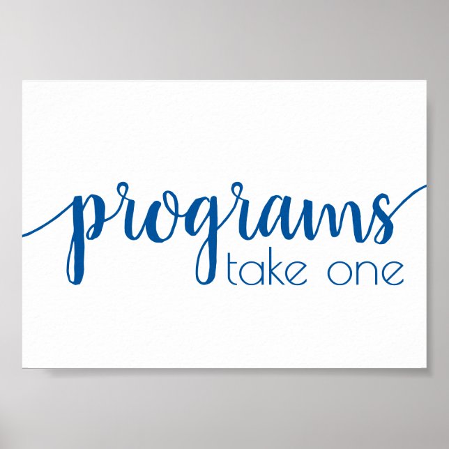Affiche Programmes simples | French Blue Any Event Table (Devant)