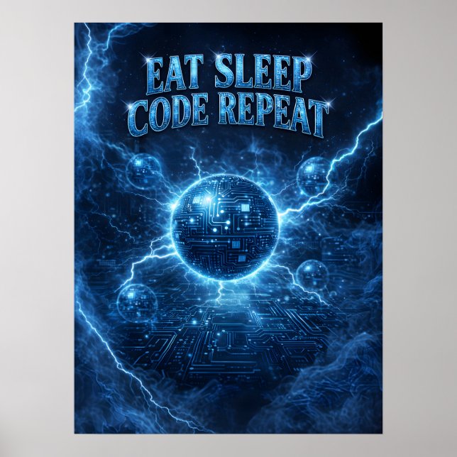 Affiche Programmeur Code Lightning Core (Devant)