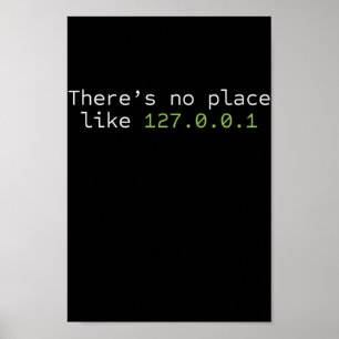 Affiche Programmeur No Place Like 127.0.0.1