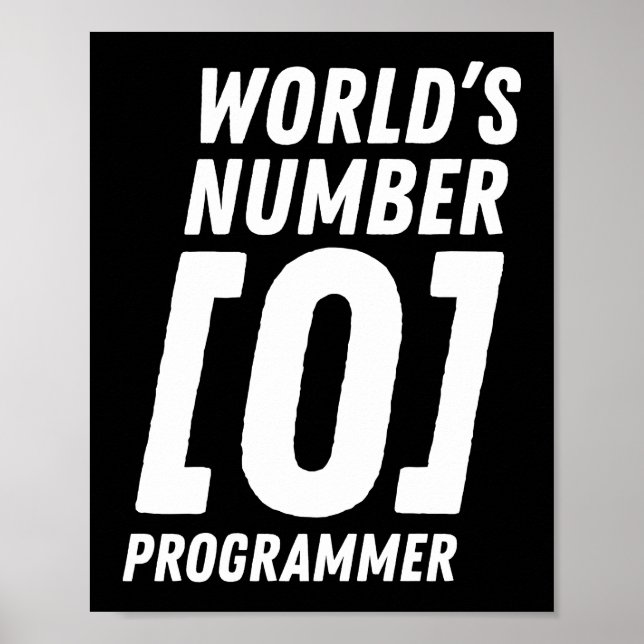 Affiche Programmeur programmeur numéro 0 du monde (Devant)