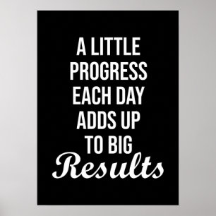 Affiche Progrès Chaque Jour, Hustle, Gym Motivationnel