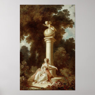 Affiche Progrès de l'amour (panneau droit) - Fragonard