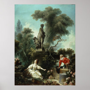 Affiche Progrès de l'amour (panneau supérieur) - Fragonard
