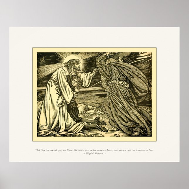 Affiche Progrès du Pèlerin Art Nouveau ~ Art Vintage (Devant)