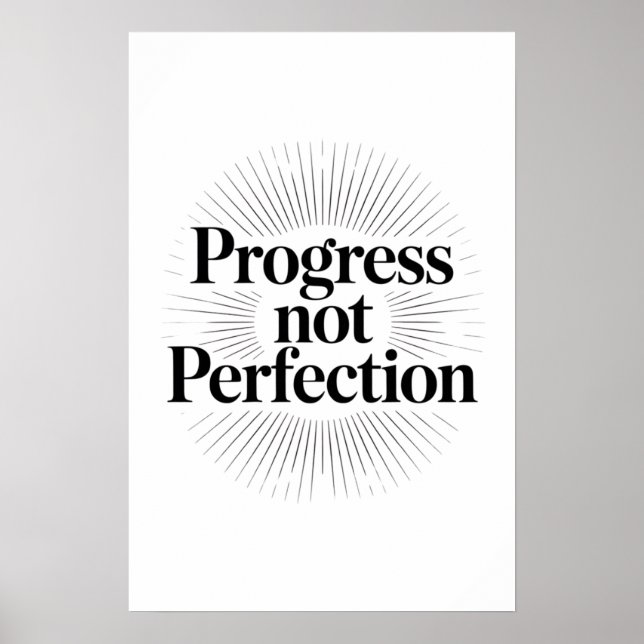 Affiche Progrès et non Perfection (Devant)