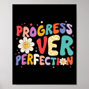 Affiche Progrès Motivationnel sur la perfection Enseignant