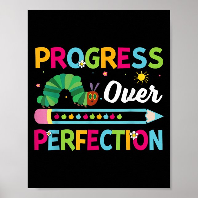 Affiche Progrès Motivationnel Sur La Perfection Retour À S (Devant)