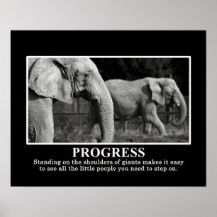 Affiche Progrès par debout sur les épaules des géants S