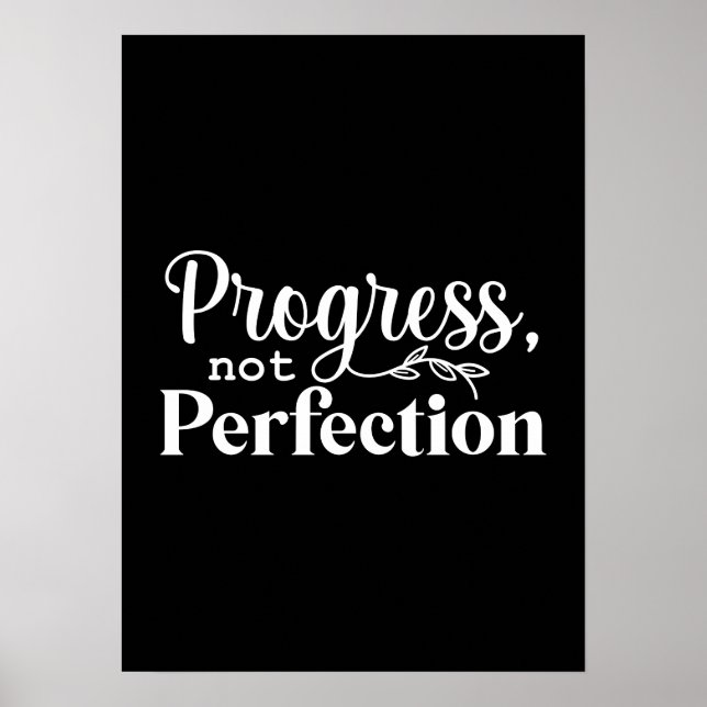 Affiche Progrès, pas perfection - Motivation du succès (Devant)
