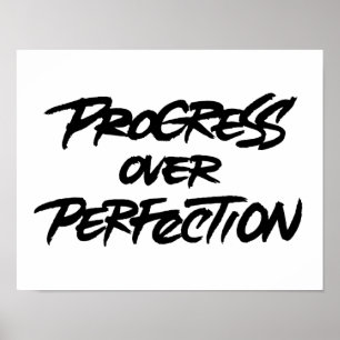 Affiche Progrès plutôt que perfection