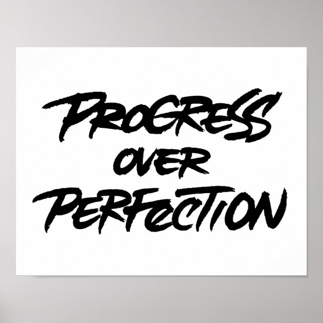 Affiche Progrès plutôt que perfection (Devant)