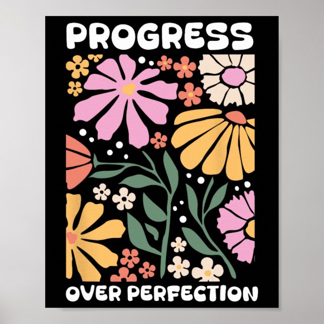Affiche Progrès Plutôt que Perfection Comportement de thér (Devant)