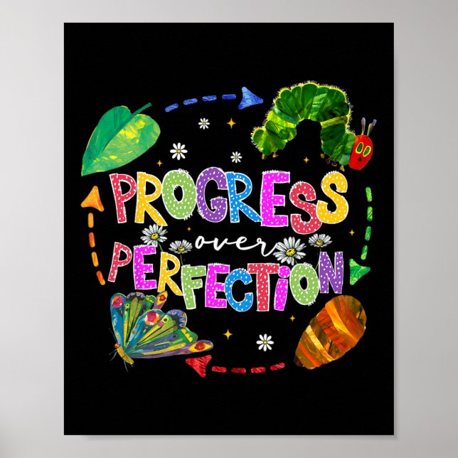 Affiche Progrès Plutôt que Perfection Enseignant Rentrée d (Devant)
