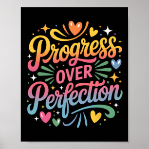 Affiche Progrès plutôt que perfection enseignants rentrée