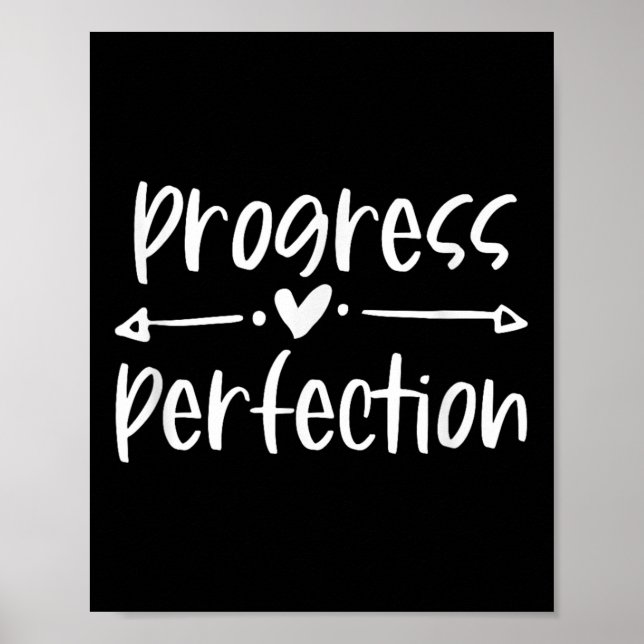 Affiche Progrès plutôt que perfection motivationnel  (Devant)