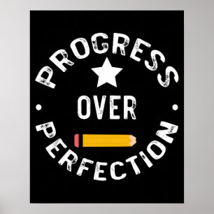 Affiche Progrès Plutôt que Perfection Retour à l'école Ens