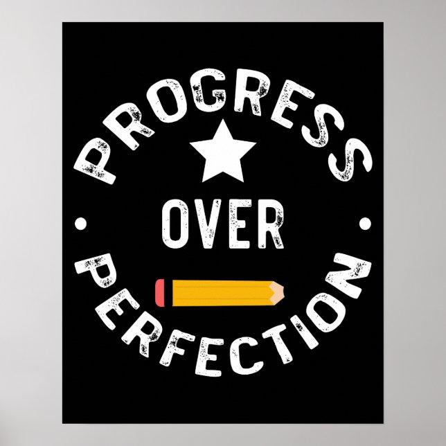 Affiche Progrès Plutôt que Perfection Retour à l'école Ens (Devant)