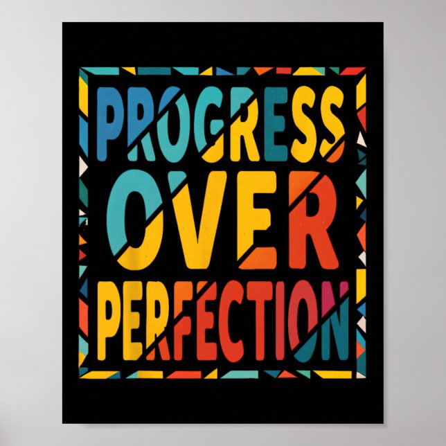 Affiche Progrès Plutôt que Perfection Retour à l'école Ens (Devant)