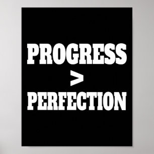Affiche Progrès sur la perfection Citation motivationnelle