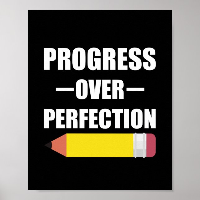 Affiche Progress Over Perfection Back To School Teacher (Devant)