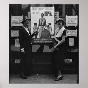 AFFICHE PROHIBITION REPEAL 1932