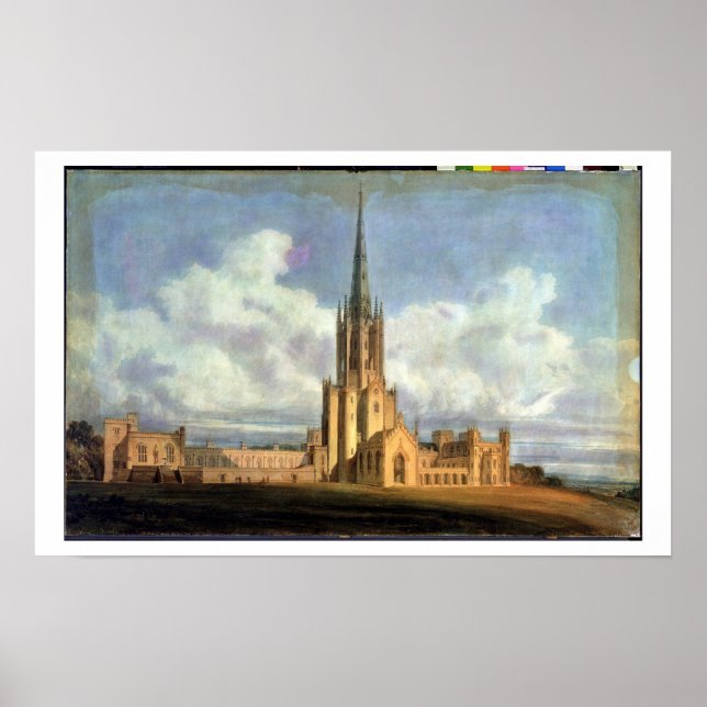 Affiche Projected Design for Fonthill Abbey, Wiltshire, 17 (Devant)