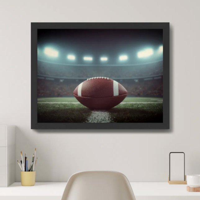 Affiche Projecteurs de terrain de stade de football panora (Créateur téléchargé)