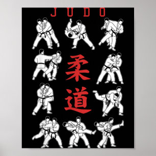 Affiche Projection de judo MMA Arts martiaux mixtes Kanji