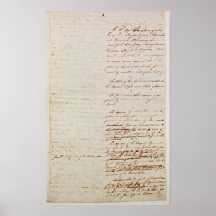 Affiche Projet de la constitution des États-Unis