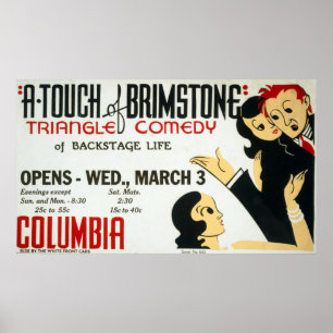 Affiche Projet de théâtre fédéral vintage Touch de Brimsto
