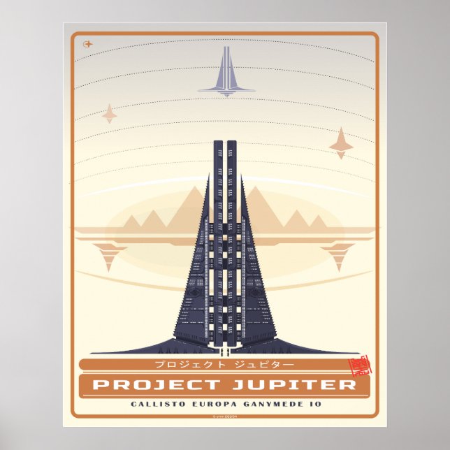 Affiche Projet Futurisme Rétro Jupiter (Devant)