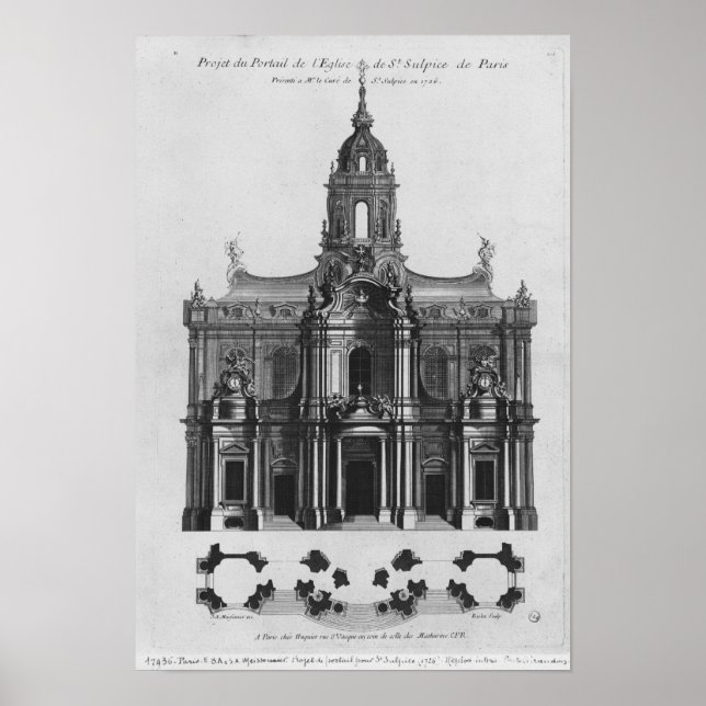 Affiche Projet pour l'église Saint-Sulpice (Devant)