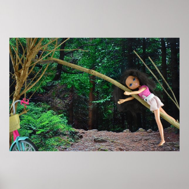 Affiche Promenade à vélo dans la forêt (Devant)