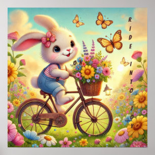 Affiche Promenade Dans La Joie - Bicyclette Bunny