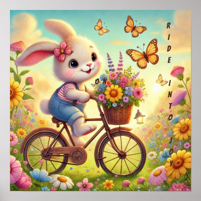 Affiche Promenade Dans La Joie - Bicyclette Bunny (Devant)