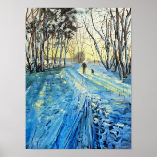 Affiche Promenade dans les bois d'hiver "Les deux d'entre 